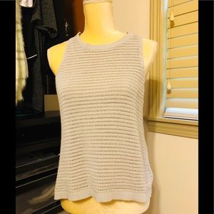 Madewell Gray knit sleeveles knit top size M